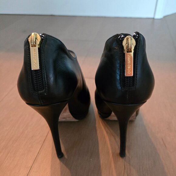 Jimmy Choo George Black Calf Leather  Bootie - Picture 3 of 6